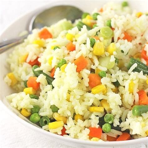 How many protein are in mixed vegetable rice - calories, carbs, nutrition