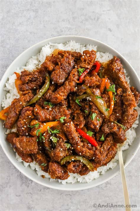 How many protein are in mongolian beef with jasmine rice - calories, carbs, nutrition