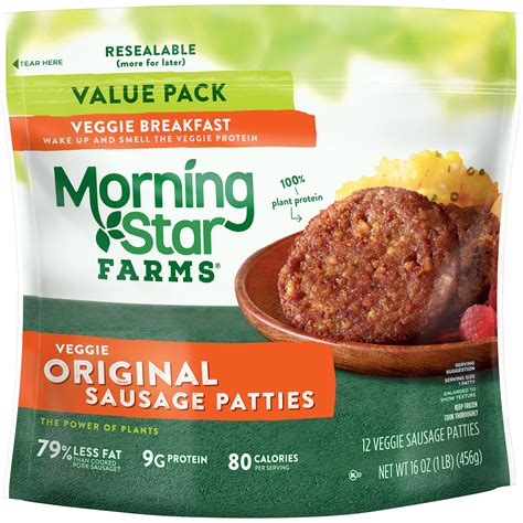 How many protein are in morningstar sausage & veggie frittata - calories, carbs, nutrition