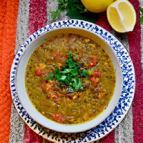 How many protein are in moroccan lentil soup - calories, carbs, nutrition
