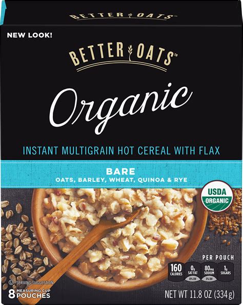 How many protein are in multigrain and flax hot cereal - calories, carbs, nutrition