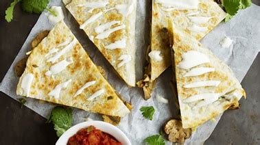 How many protein are in mushroom quesadillas prep - calories, carbs, nutrition