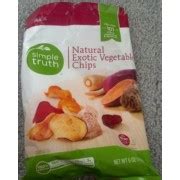 How many protein are in natural exotic vegetable chips - calories, carbs, nutrition