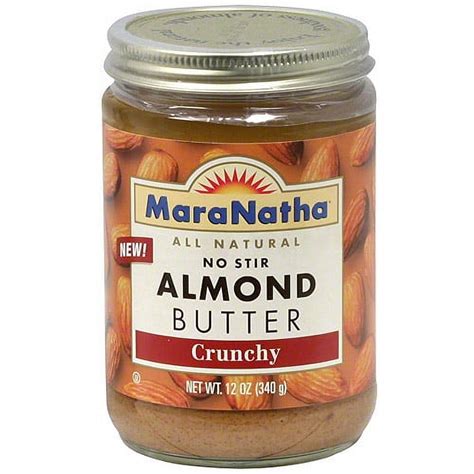 How many protein are in no stir almond butter (crunchy) - calories, carbs, nutrition