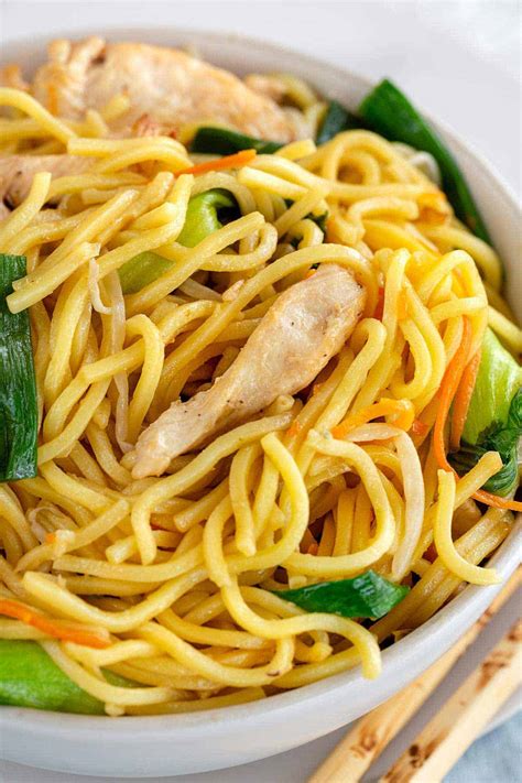 How many protein are in noodle lo mein cooked basic method 3 oz - calories, carbs, nutrition