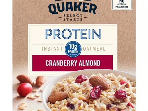 How many protein are in oatmeal-almond and cranberry - calories, carbs, nutrition