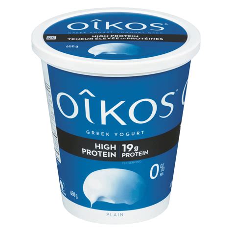How many protein are in oikos greek yogurt 0% - calories, carbs, nutrition
