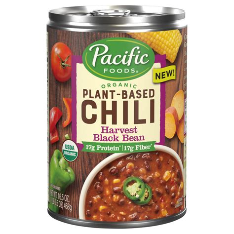 How many protein are in organic black bean chili - calories, carbs, nutrition