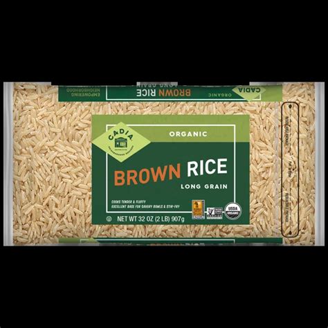 How many protein are in organic long grain brown rice - calories, carbs, nutrition