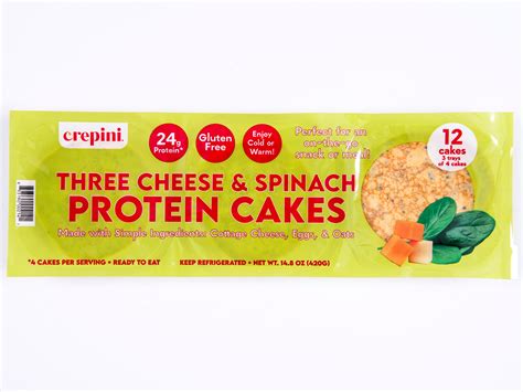 How many protein are in organic spinach cakes - calories, carbs, nutrition