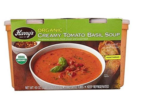 How many protein are in organic tomatoe basil soup - calories, carbs, nutrition