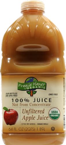 How many protein are in organic unfiltered apple juice - calories, carbs, nutrition