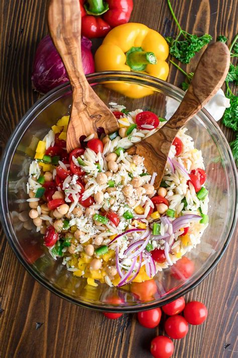 How many protein are in orzo salad with vegetables & herbs - calories, carbs, nutrition