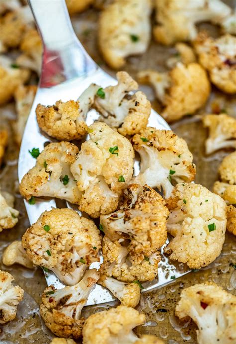 How many protein are in oven-roasted cauliflower - calories, carbs, nutrition