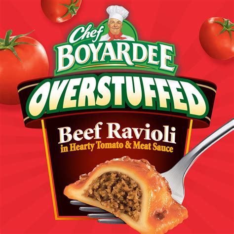 How many protein are in overstuffed beef ravioli - calories, carbs, nutrition