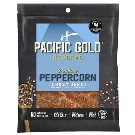 How many protein are in pacific gold turkey jerky - calories, carbs, nutrition