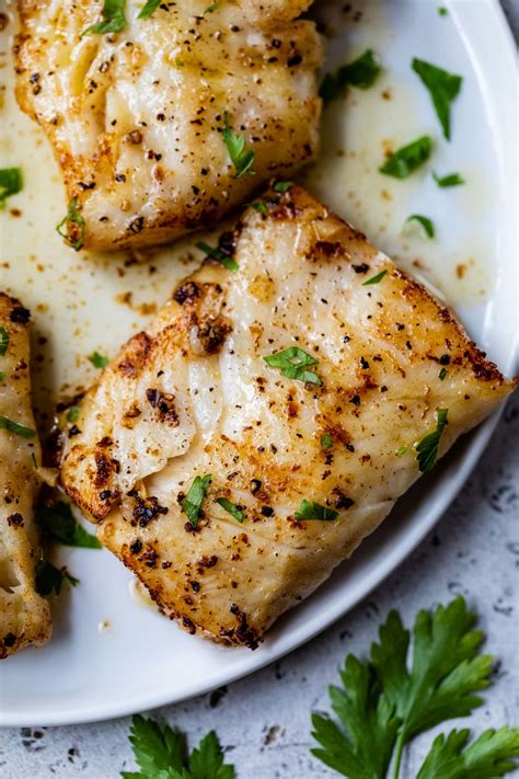 How many protein are in pan seared cod - calories, carbs, nutrition