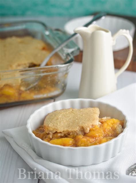 How many protein are in peach cobbler with biscuit topping - calories, carbs, nutrition