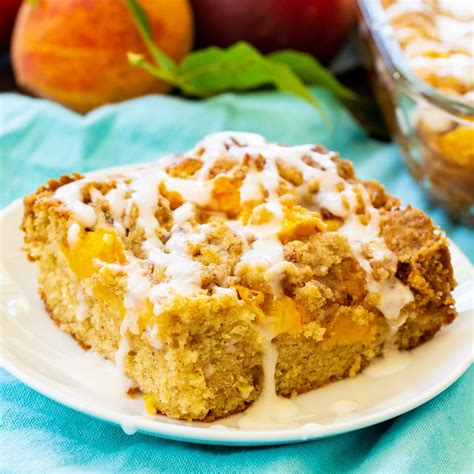 How many protein are in peach coffee cake - calories, carbs, nutrition