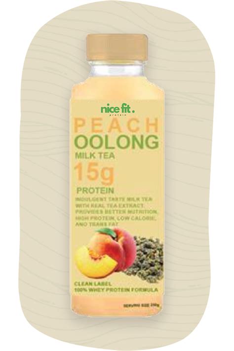 How many protein are in peach oolong tea - calories, carbs, nutrition