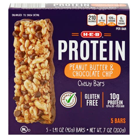 How many protein are in peanut butter chocolate granola bar - calories, carbs, nutrition