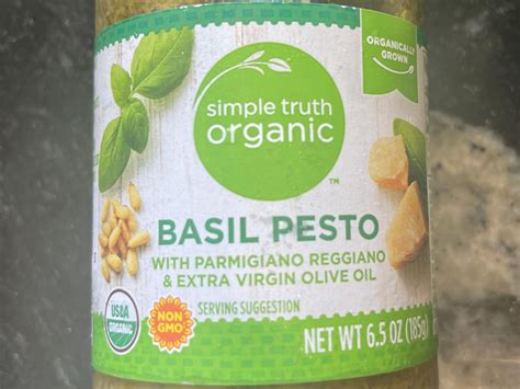 How many protein are in pesto, basil (bostwick) - calories, carbs, nutrition