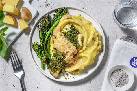 How many protein are in pesto-crusted basa with kale saute - calories, carbs, nutrition