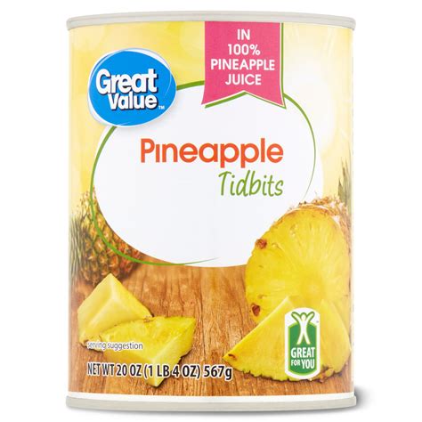 How many protein are in pineapple tidbits (20727.0) - calories, carbs, nutrition