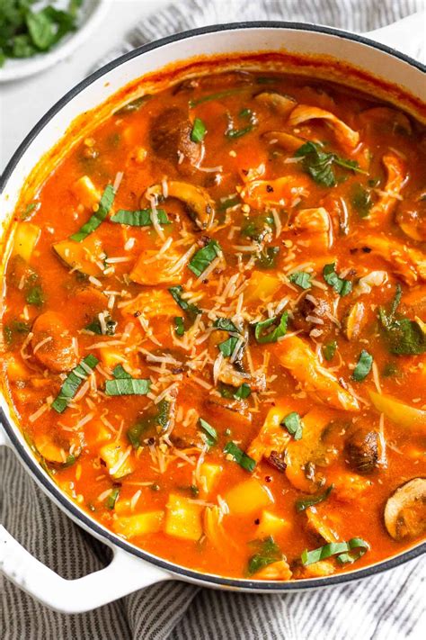 How many protein are in pizzaiola soup - calories, carbs, nutrition