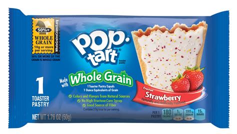 How many protein are in pop tarts, strawberry, kellogg's - calories, carbs, nutrition