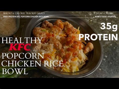 How many protein are in popcorn chicken bowl - calories, carbs, nutrition