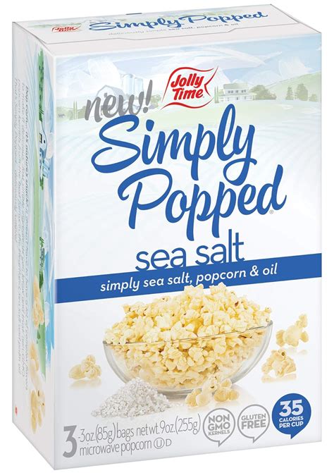 How many protein are in popped sea salt - calories, carbs, nutrition