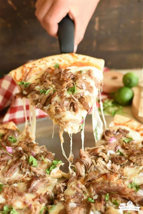 How many protein are in pork carnitas flatbread pizza slice - calories, carbs, nutrition