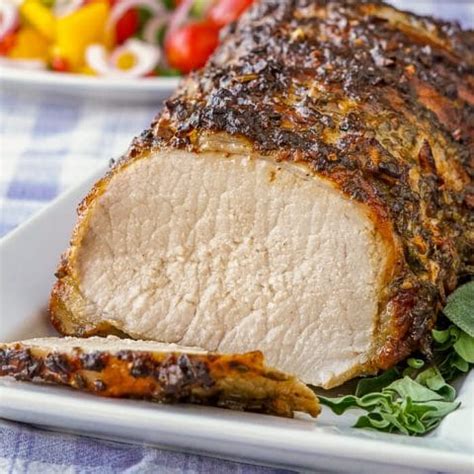 How many protein are in pork loin roasted sesame crusted wasabi - calories, carbs, nutrition