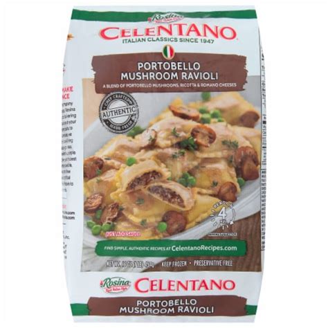 How many protein are in portobello mushroom ravioli - calories, carbs, nutrition