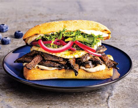 How many protein are in portobello sandwich with wheat bun - calories, carbs, nutrition