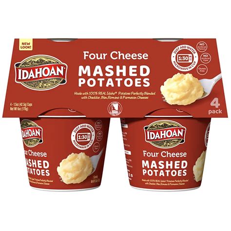 How many protein are in potatoes idaho mashed cheddar & scallions 4 oz - calories, carbs, nutrition