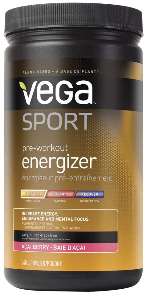 How many protein are in pre-workout energizer acai berry - calories, carbs, nutrition