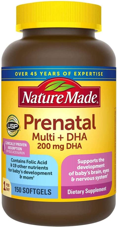 How many protein are in prenatal vitamins - calories, carbs, nutrition