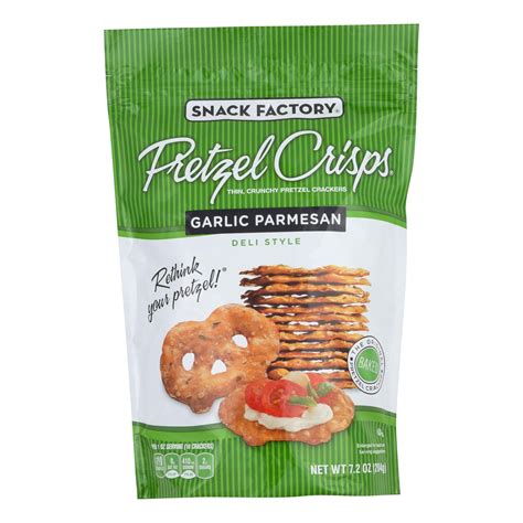 How many protein are in pretzel crisps garlic parmesan - calories, carbs, nutrition