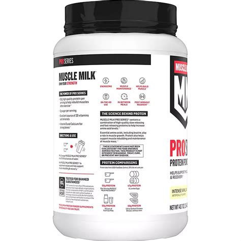 How many protein are in pro series 40 intense vanilla - calories, carbs, nutrition