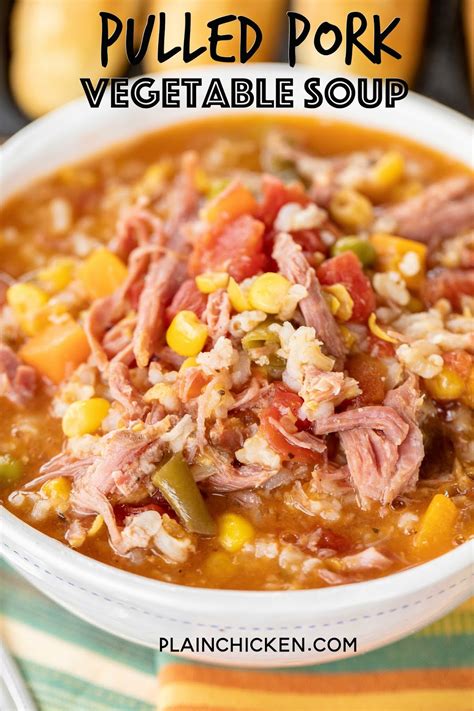 How many protein are in pulled pork soup - calories, carbs, nutrition