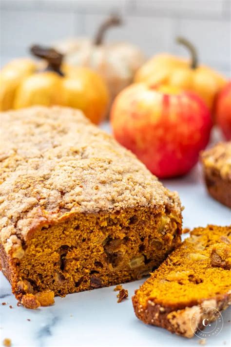 How many protein are in pumpkin apple bread - calories, carbs, nutrition