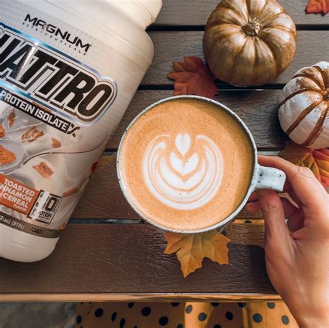 How many protein are in pumpkin spice latte - grande - 2% milk - no whipped cream - calories, carbs, nutrition