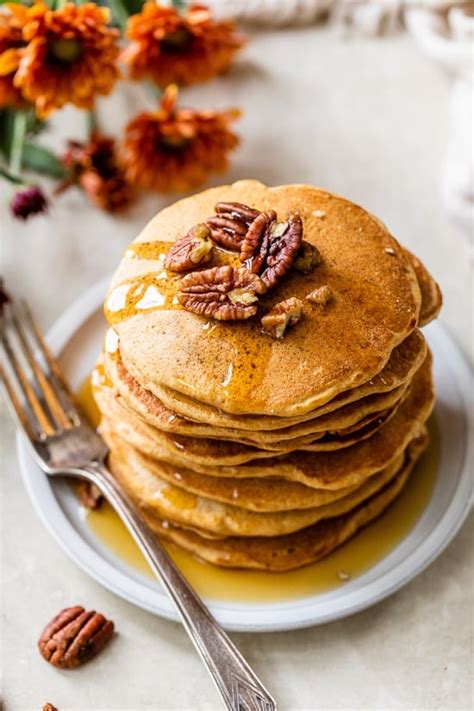 How many protein are in pumpkin whole wheat pancakes - calories, carbs, nutrition