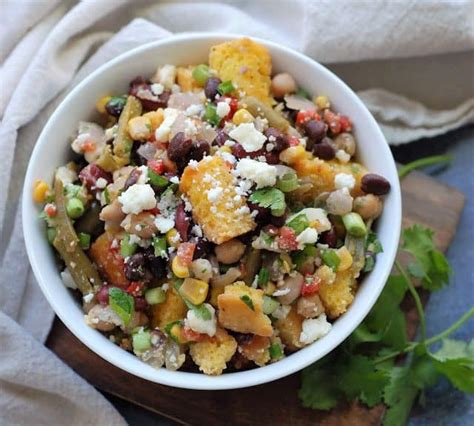 How many protein are in queso fresco bean salad - calories, carbs, nutrition