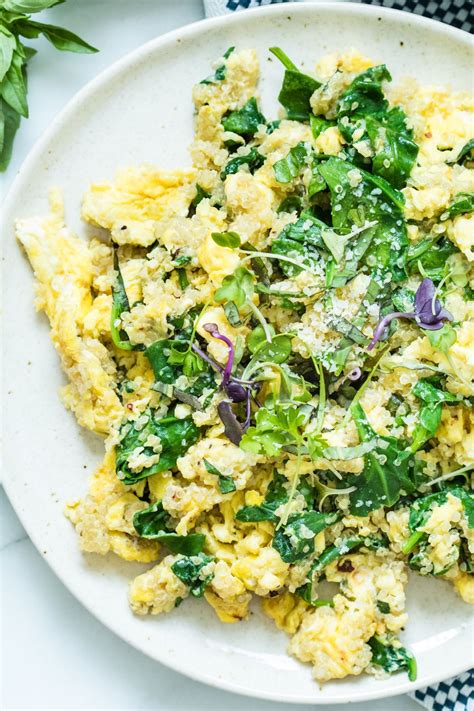 How many protein are in quinoa, egg and vegetable scramble - calories, carbs, nutrition