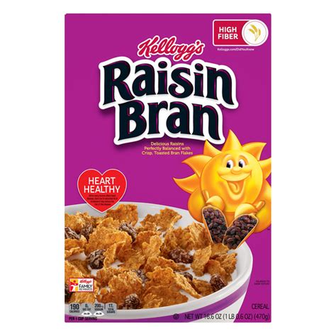 How many protein are in raisin bran - calories, carbs, nutrition