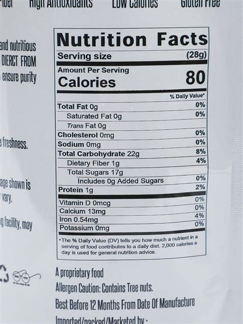 How many protein are in raisins golden seedless 1 oz - calories, carbs, nutrition