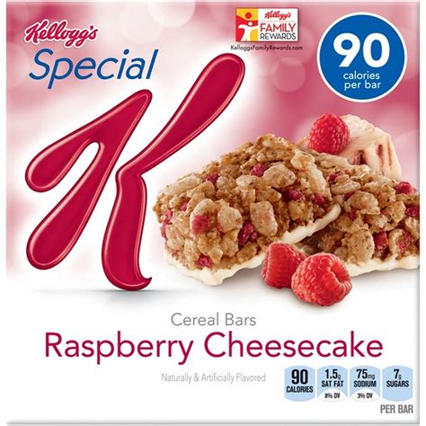 How many protein are in raspberry cheesecake cereal bar - calories, carbs, nutrition